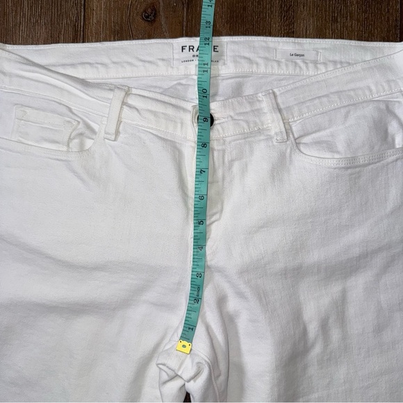 Frame Le Garcon Jeans Mid rise White Boyfriend - Picture 7 of 14